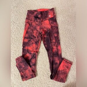 Rebel Athletic red and black leggings